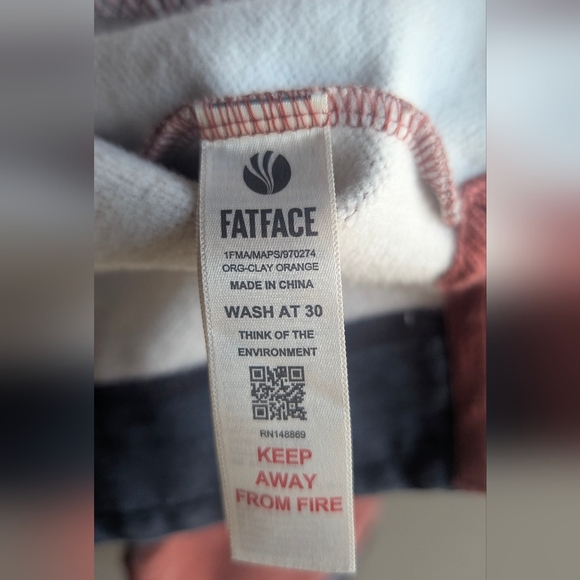 Fat Face Half-Zip Classic Airlie Pullover orange and gray - Picture 8 of 8